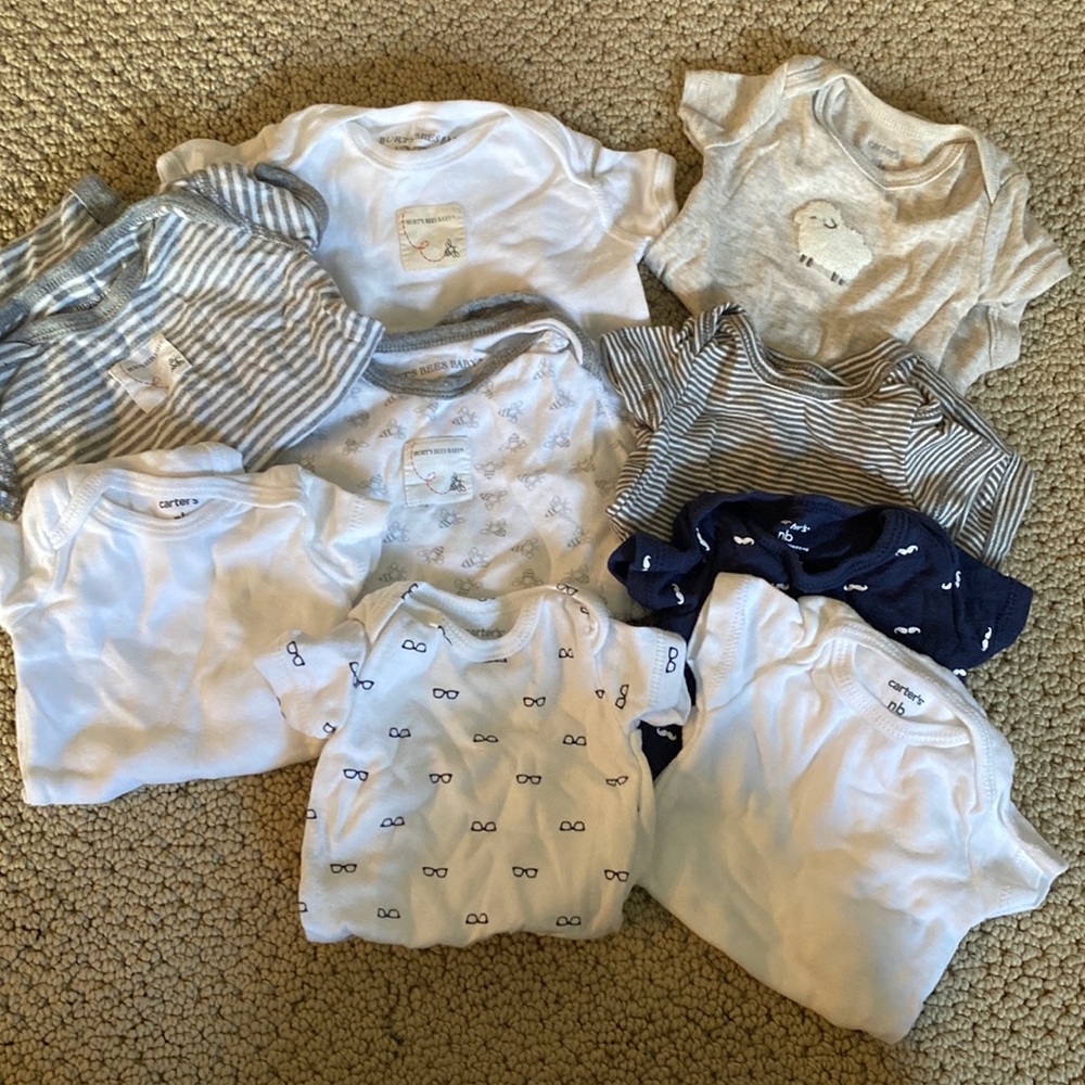 10 piece baby onesie set